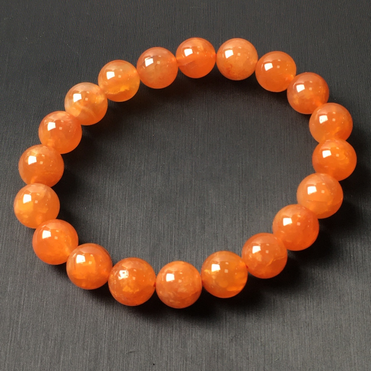 新品天然无烤无烧果冻糖心玛瑙手链女糖果玉髓单圈手串批发市场