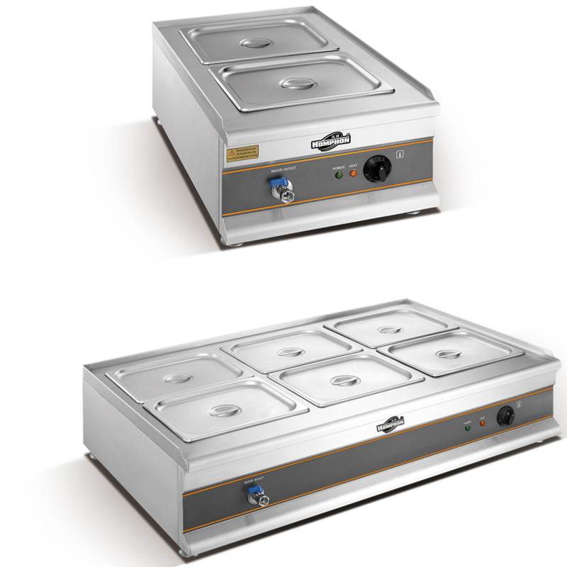 泓锋homphon快餐保温台售饭商用台式不锈钢食堂饭菜玻璃电热汤池