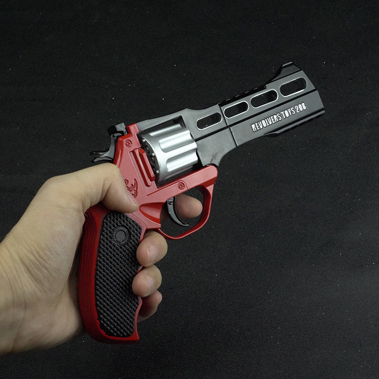 左轮枪合金纸炮枪8090怀旧儿时玩具剧本杀道具不可发射左轮砸炮枪