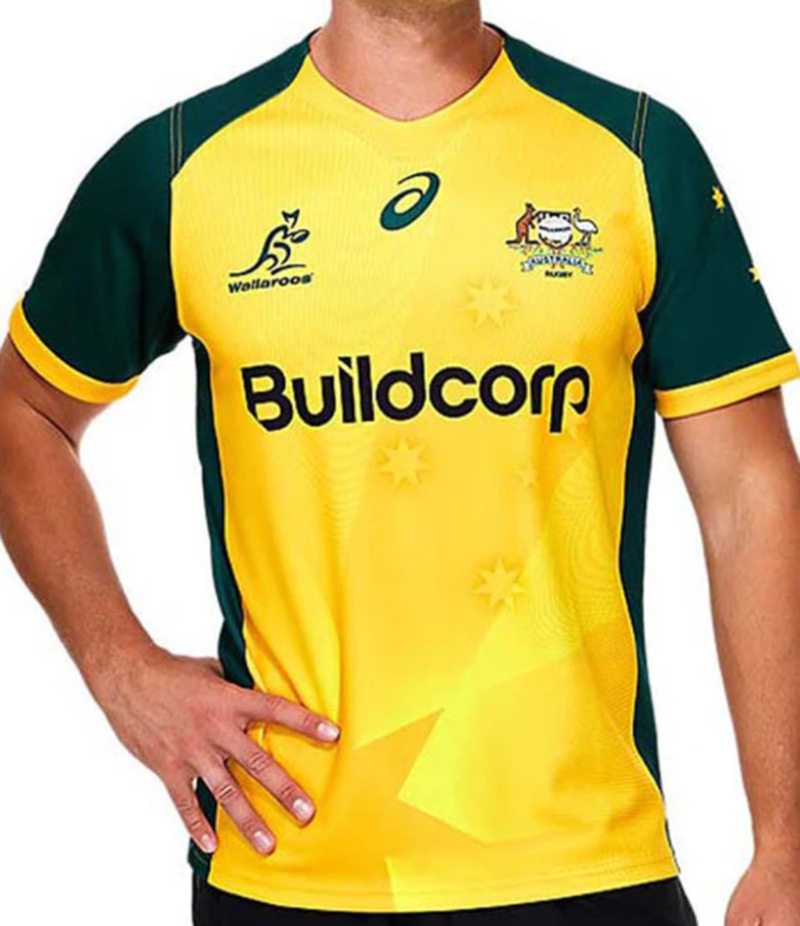 2022澳大利亚主客场短袖橄榄球衣训练服男australian rugbyjersey