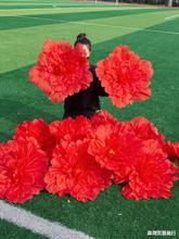 儿童舞蹈演出表演手拿花大红色牡丹花伞广场舞运动会入场创意道具