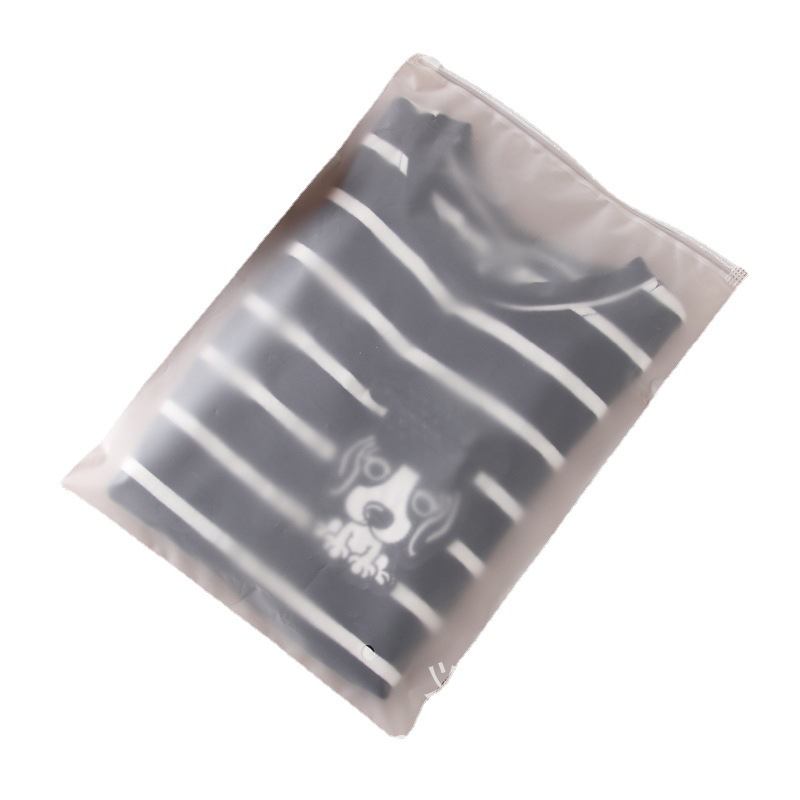 Eva Frosted Zipper Bag Hat Scarf Gloves Pe Transparent Bags T-shirt Thermal Underwear Leggings Socks Cloth Bag