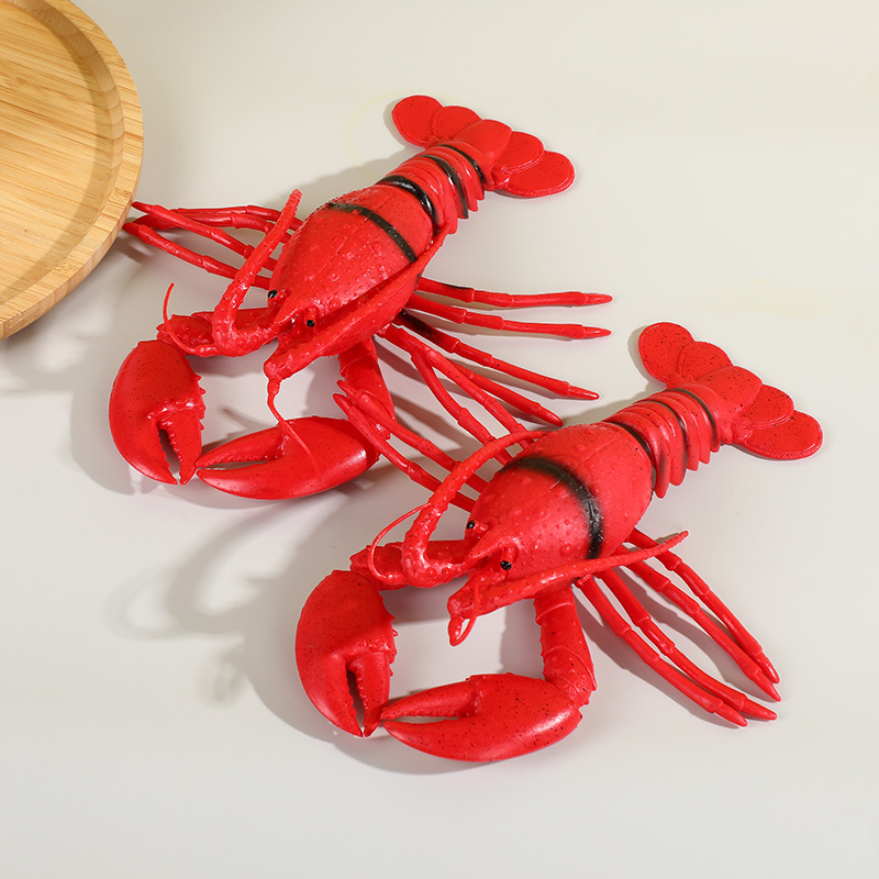 Simulation Lobster Crab Squeezing Toy Decompression Soft Rubber Simulation Animal Model Trick Props Children's Toys in Stock