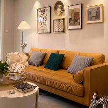 北欧小户型布艺沙发复古网红现代简约客厅双人4人三人乳胶皮沙发