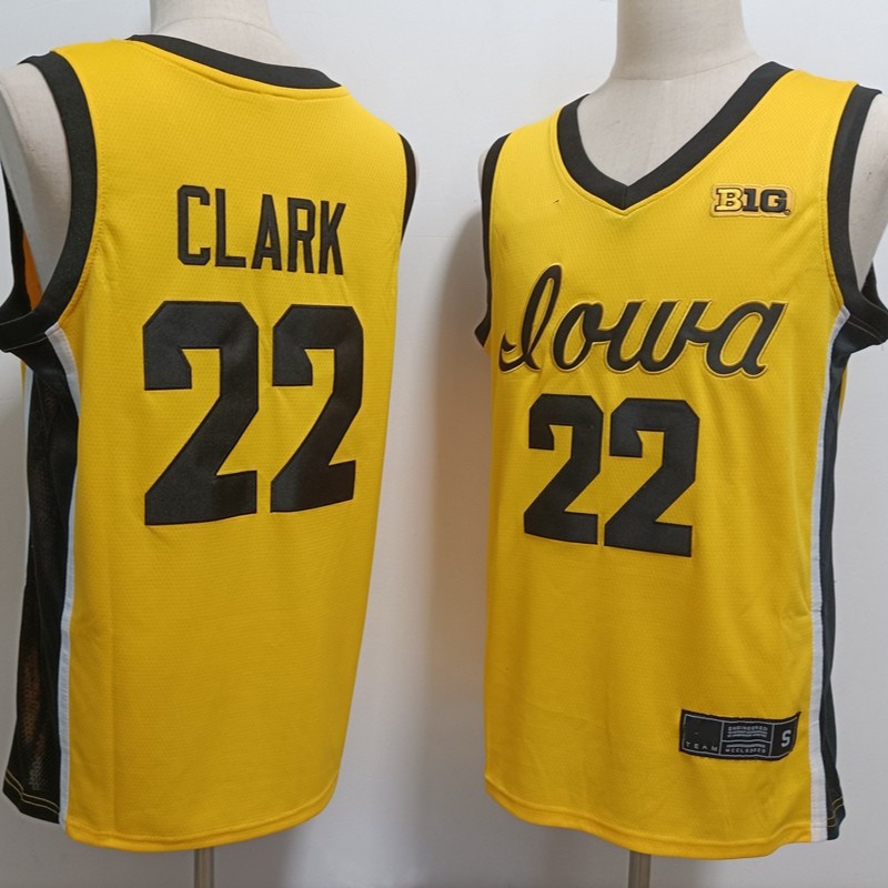 爱荷华iowa hawkeyes 22 caitlin clark embroidery 大学ncaa球衣
