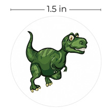 批发速卖通亚马逊6种恐龙贴纸儿童玩具学生文具不干胶自粘标签