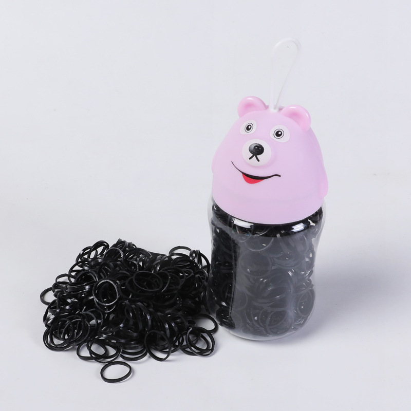 Cartoon Boxed Colorful Children Small Rubber Band Factory Direct Supply Disposable Hair Band Strong Pull Constantly Hair Accessories Female Rubber Band