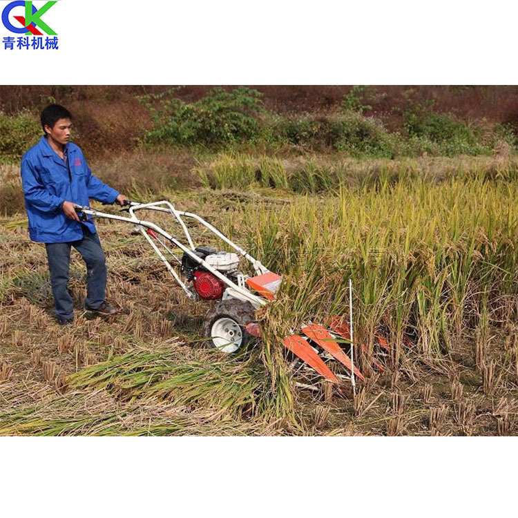 水稻玉米小麦割晒器械 手推式汽油花生收割机 农用秸秆放倒器