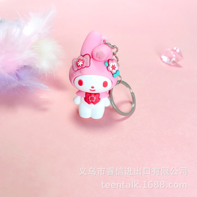 5236# Creative Cherry Blossom Famous Creative Series Doll Keychain Clow M Cinnamoroll Babycinnamoroll Melody Doll Small Gift