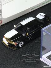 DCM 190E W201 黑白双拼色 1:64车模合金 静态 汽车模型 收藏摆件