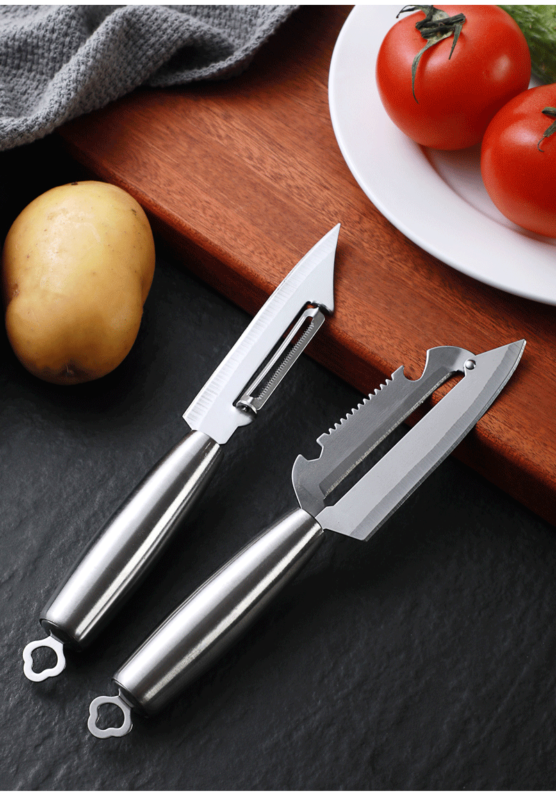 不锈钢多功能瓜刨挖土豆刮鱼鳞刨瓜果擦丝器刨丝器削皮刀厨房工具