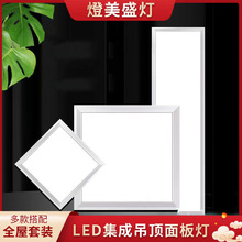 LED面板灯集成吊顶灯300*300厨卫灯办公室方形嵌入式平板灯铝扣板