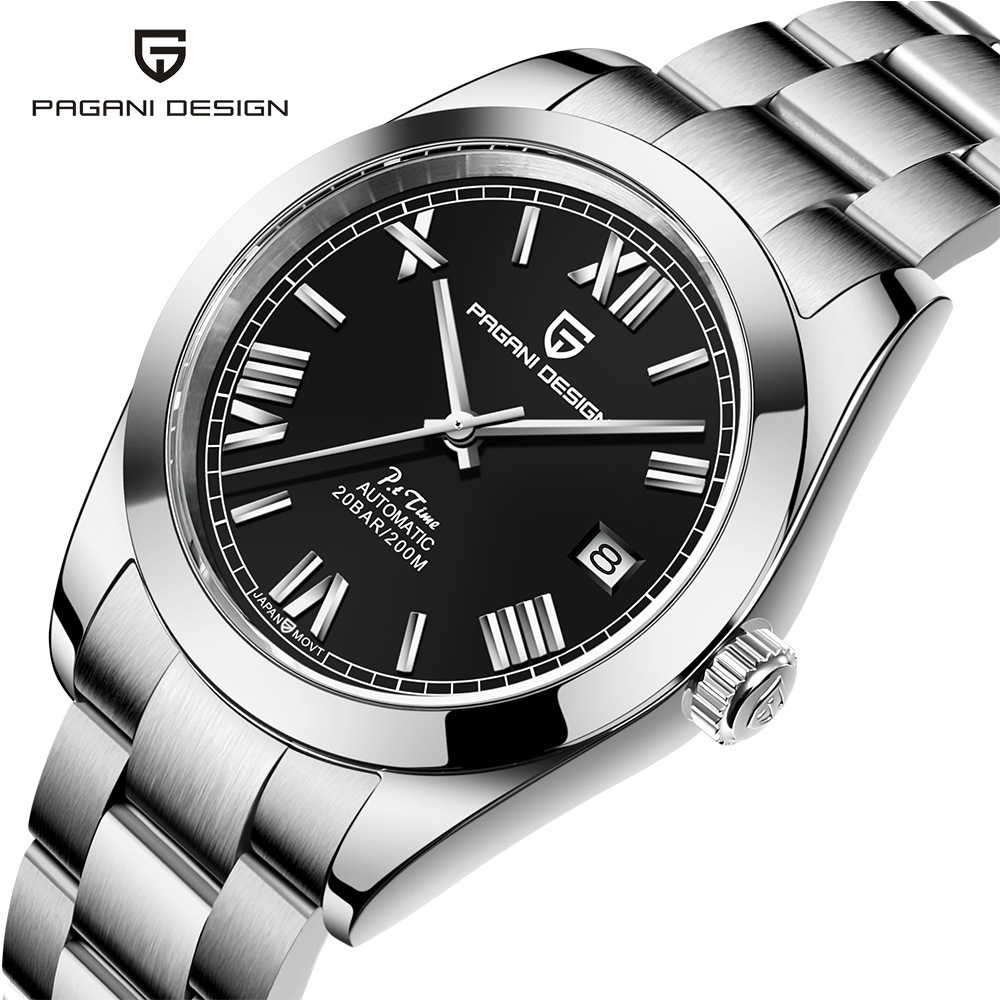 伯佳尼pagani design 手表男防水精钢全自动机械机芯手表pd1691