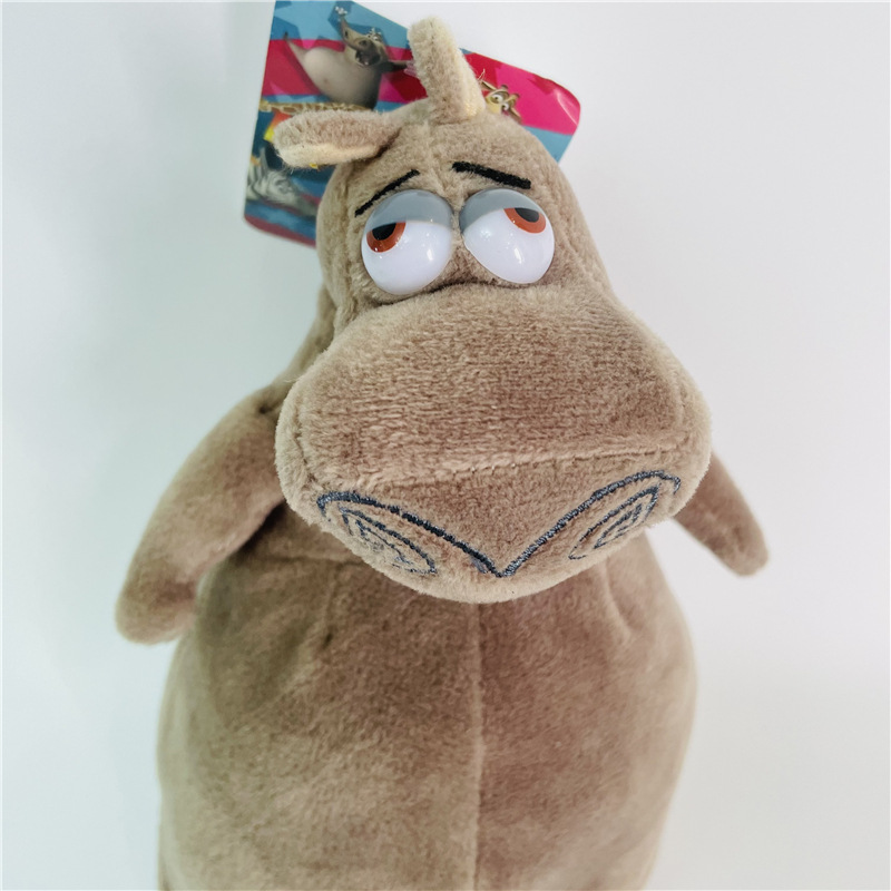 马达加斯加madagascar荒失失奇兵长颈鹿河马毛绒公仔玩偶六款一套