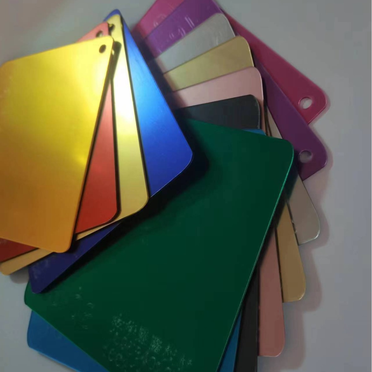 厂家批发亚克力色镜片不易碎自粘亚克力电镀镜 金色镜面板 ps镜片