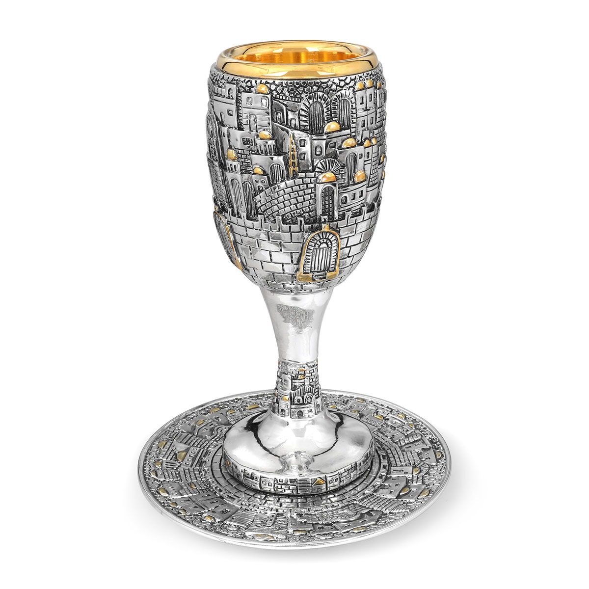 跨境以色列周边金属工艺品酒杯犹太文化耶路撒冷设计的以利亚金杯