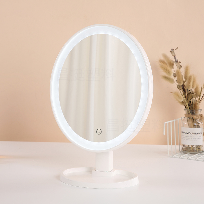 Cosmetic Mirror Makeup Mirror Rechargeable Desktop Led Mirror Dressing Mirror Touch Highly Clear Mirror Table Mirror Wholesale