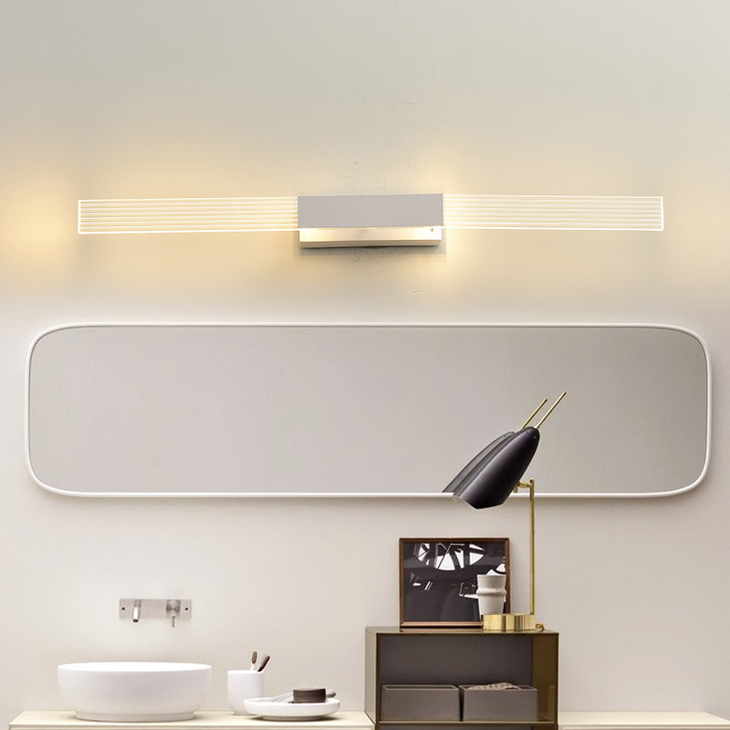 Modern Bathroom Bathroom Makeup Light Creative Fashion Mirror Front Lamp Mirror Cabinet Lamp Wash Table Lamp Bedroom Bedside Wall Lamp