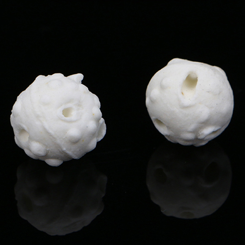 陶瓷菠萝开孔瓷球 多孔惰性氧化铝 支撑填料 蒸馏塔陶瓷填料