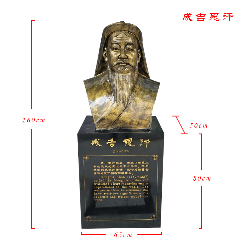 现货古代帝王秦始皇雕像汉武帝隋文帝仿铜人物头像校园名人雕塑