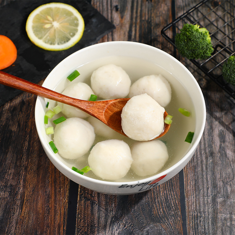 福州特色长乐鱼丸火锅食材批发酒店自助餐冷冻食品火锅丸子500g
