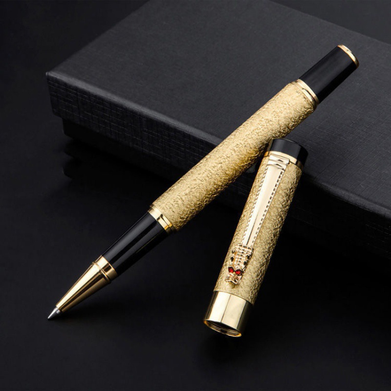 金属圆珠笔中性笔签字笔商务办公礼品黑笔高值学生刻字笔订作logo