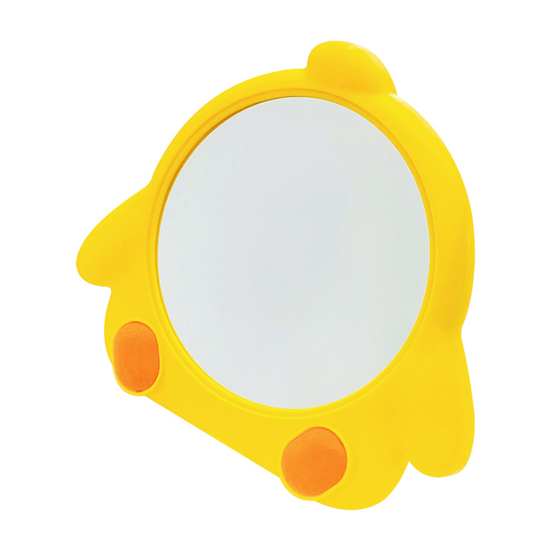 Cute Makeup Mirror Cartoon Chicken Mirror Girl Heart Folding Vanity Mirror Student Dormitory Desktop Mirror Wholesale