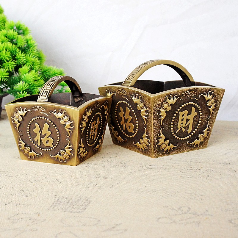 金斗聚宝盆摆件具日进斗金招财进宝办公室桌面装饰