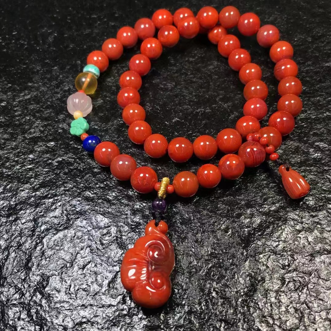 4mm搭配原矿绿松蜜蜡青金diy 南红手链-阿里巴巴