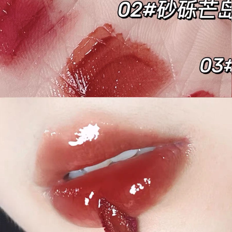 Shark Me Again! New Embossed Mirror Lip Lacquer Moisturizing Water Light Full Lips Fake Plain Face Student Cheap White DIY Female