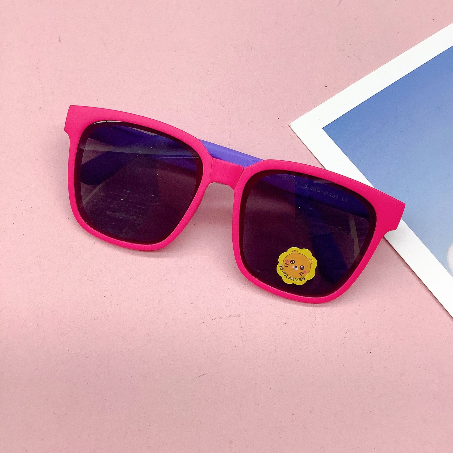 Fashion Kids Sunglasses Korean Travel Concave Shape Photo UV-Proof Silicone Polarized Folding Sunglasses