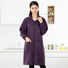 CSF9时尚罩衣大人韩版家用厨房做饭防油长袖外套薄款防水女长款工