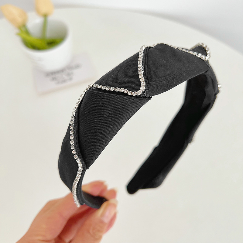 Special-Interest Design High-Grade Rhinestone Chain Headband Female High Skull Top Graceful Personality Face-Showing Small Hair Accessories Hairband F073