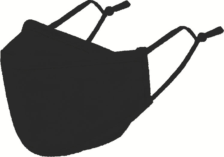 3d立体布口罩日本跨境柳叶型水洗纳米防护kf94鱼型黑色棉口罩