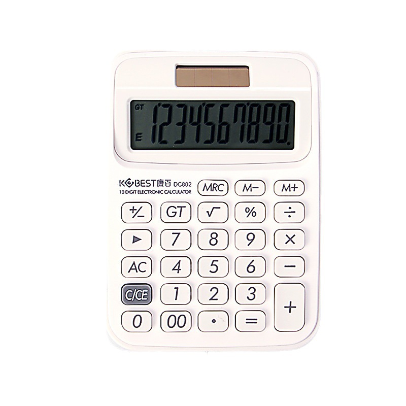 Kobest Multifunctional Solar Energy Type Dual Power Computer Cute Office Mute Portable Button Calculator