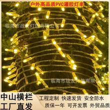 户外氛围led灯串灌胶pvc露营树灯装饰彩灯闪灯圣诞节串灯满天星