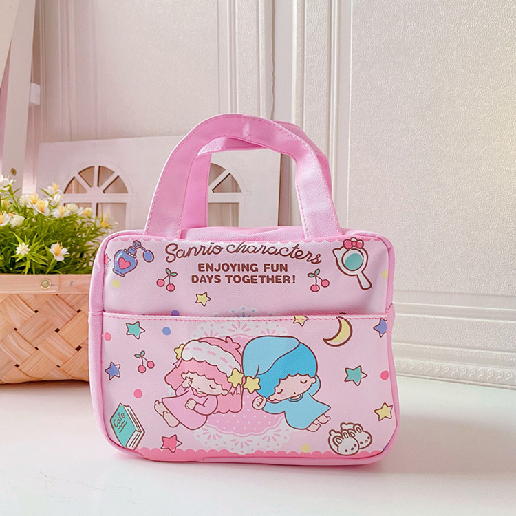 Japanese Cartoon Clow M Cute Heat Preservation Lunch Box Bag Convenient Foldable PU Leather Aluminum Foil Portable Lunch Bag