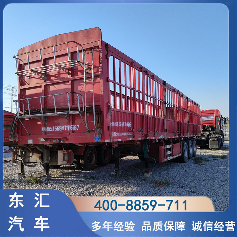 购销二手13米16轻体高栏半挂车 13米18仓栏16高 出口半挂车-阿里巴巴