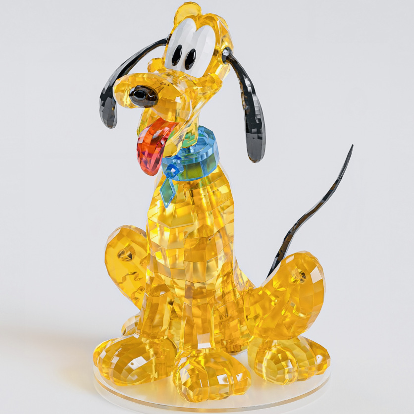 mgl正版迪士尼布鲁托水晶拼装积木 青少年潮品桌上摆件 模型玩具