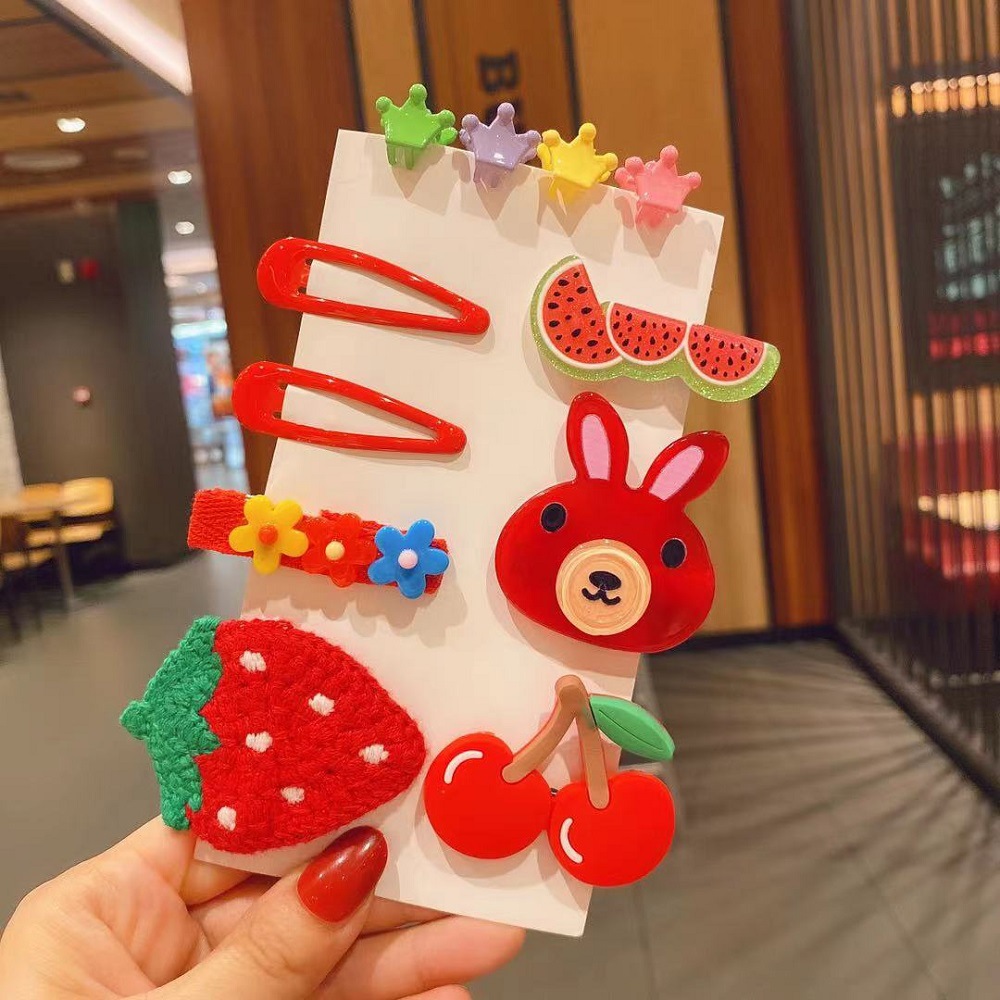 儿童头发夹子女童刘海夹可爱宝宝女孩边夹固定夹紧彩色手夹碎发