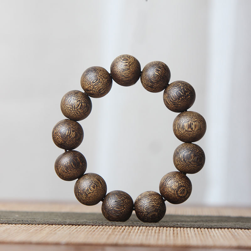 西马虎皮沉香手串18mm香韵清新丝丝麻麻凉意男女款佛珠手链文玩珠