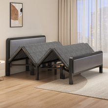 折叠床双人床1米5简易床家用成人出租房用1米2加固硬板铁床单人床