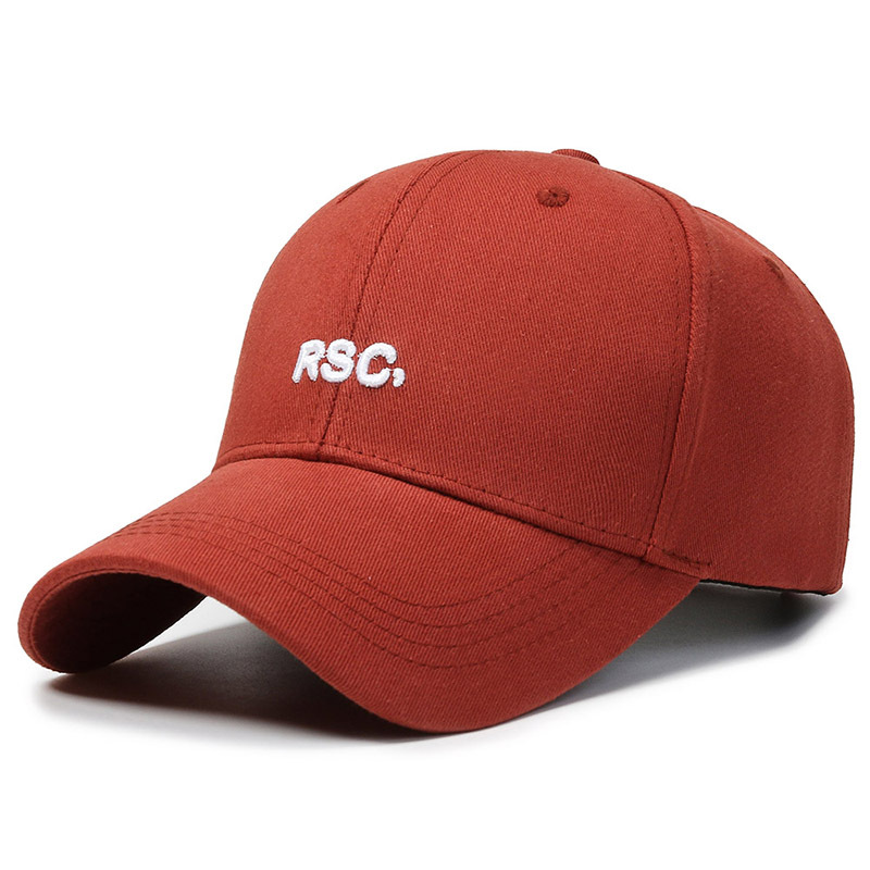 2022 Korean Style New Baseball Cap Candy Color RSC Trendy Letter Embroidery Net Red Sun Protection Sunshade Men and Women Baseball Cap