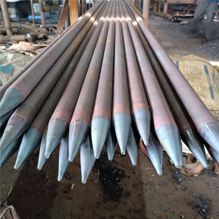 隧道土钉倒刺小导管 倒刺式钢管土钉48*3.5边坡支护土钉管厂家