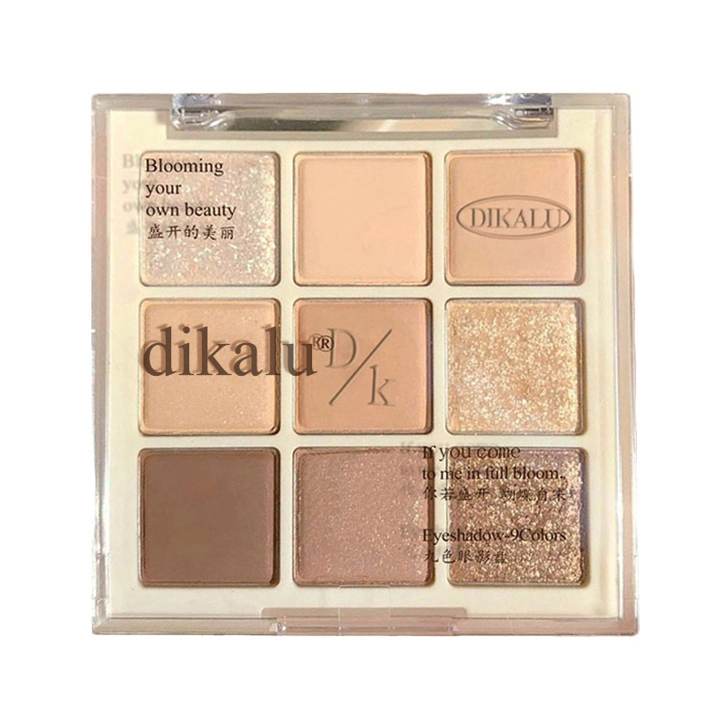 Dikalu Nine Colors Eye Shadow Plate 17 Butter Cream Butter Cream Plate Daily Matte Shimmer New Product
