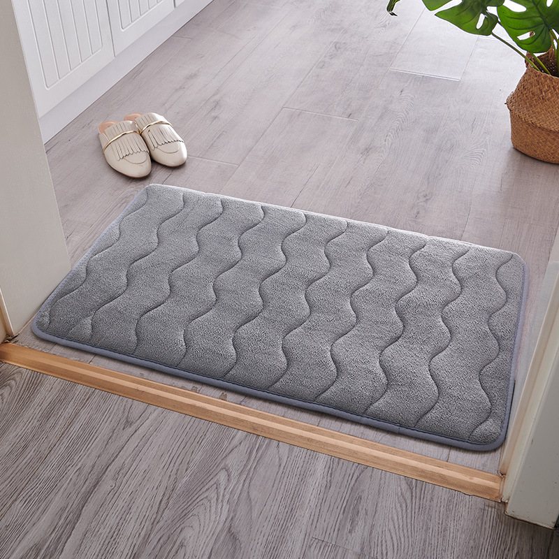 Cross-Border Amazon Thickened Washed Bathroom Mats European and American Rebound Floor Mat Bedroom Bathroom Carpet Floor Mat