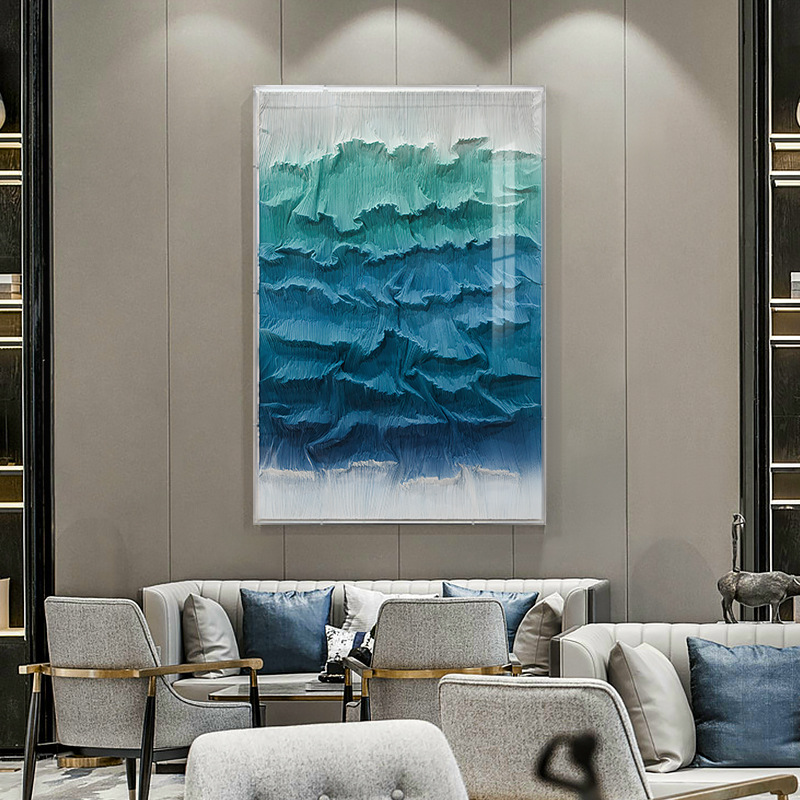 玄关画现代轻奢 高档立体实物亚克力装置画客厅酒店样板间装饰画