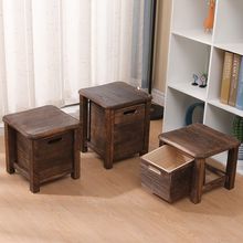 北欧实木收纳凳换鞋凳玩具多功能储物凳床头柜
