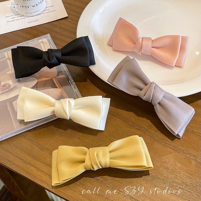 发卡夹子新款韩国边夹简约气质头饰蝴蝶结小发夹刘海弹簧夹侧边甜