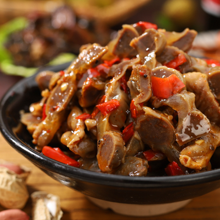 香辣泡椒鸡胗2斤装酒店饭店酒吧ktv酒馆餐饮半成品菜特色冷冻食材